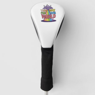 Too Gay For This world Funny LGBT Alines UFO Golf Head Cover