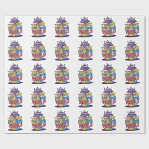 Too Gay For This world Funny LGBT Alines UFO Wrapping Paper