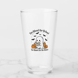 Too Ghoul for School Halloween Glass
