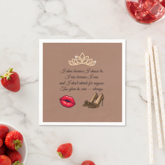 Too Glam To Care – Chic Quote Napkin