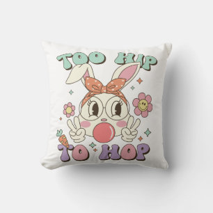 Too Hip To Hop Easter Bunny Cushion
