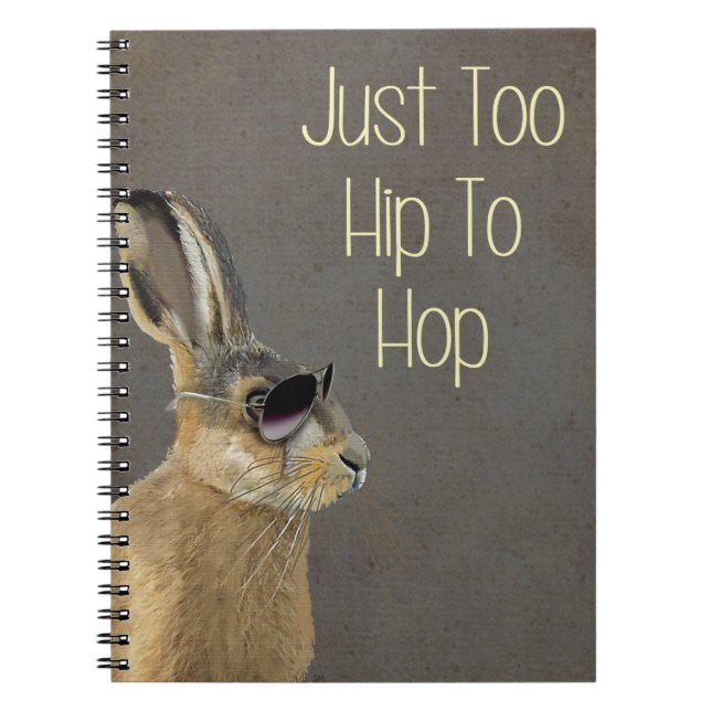 Too Hip To Hop Grey Notebook (Front)