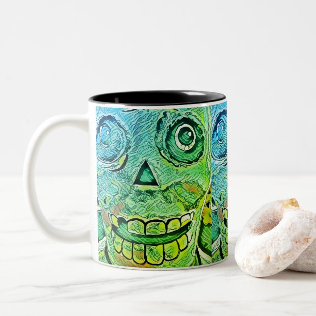 Too Late! Two-Tone Coffee Mug (With Donut)