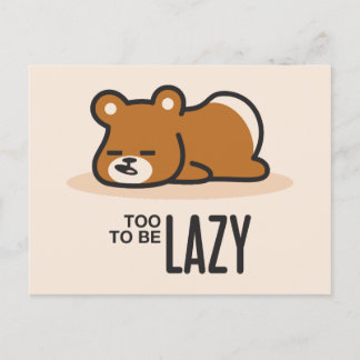 Too Lazy to be Lazy Postcard