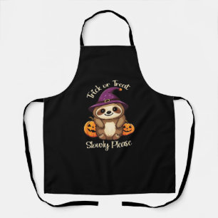 Too Lazy to be Scary Cute Halloween Sloth Classic  Apron
