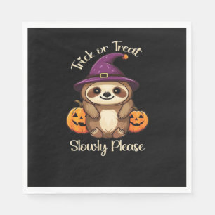 Too Lazy to be Scary Cute Halloween Sloth Classic  Napkin