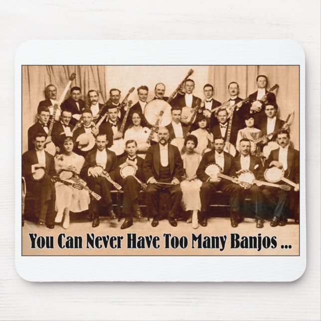 Too Many Banjos Mousepad (Front)