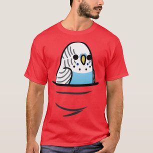 Too Many Birds Blue Budgie T-Shirt