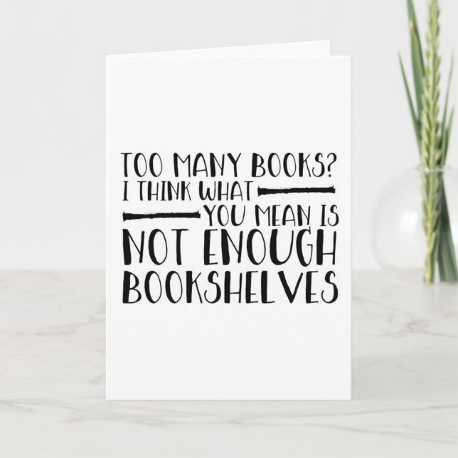Too Many Books? Card (Front)
