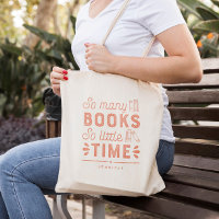 Too Many Books Editable Colour Personalised