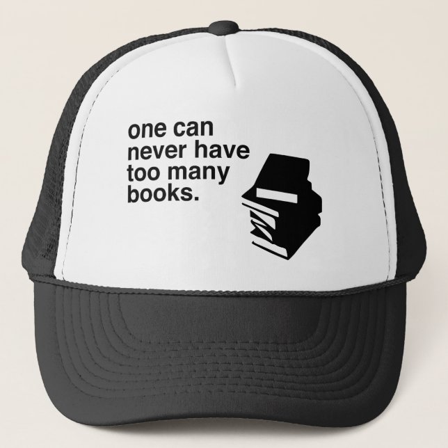too many books trucker hat (Front)