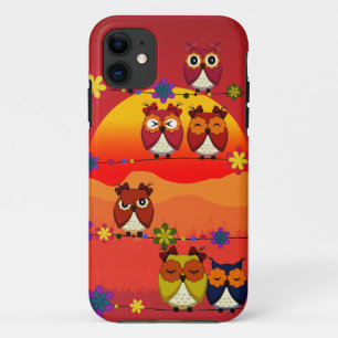 Too Many Cute Owls iPhone 11 Case