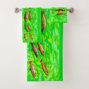 too many fish in the sea bath towel set