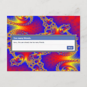 Too Many Friends Postcard