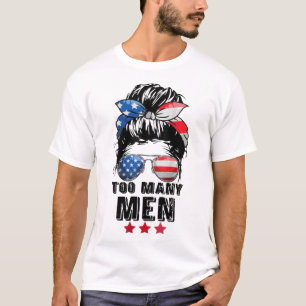 Too Many Men Funny Ice Hockey Sport Joke Quote T-Shirt