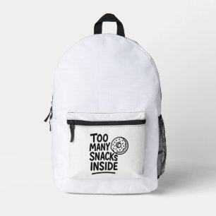 Too Many Snacks Inside Funny Donut Backpack