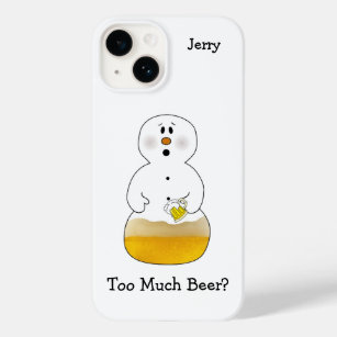 Too Much Beer Snowman  Case-Mate iPhone 14 Case