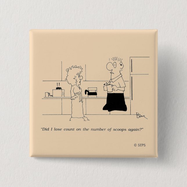 Too Much Coffee 15 Cm Square Badge (Front)