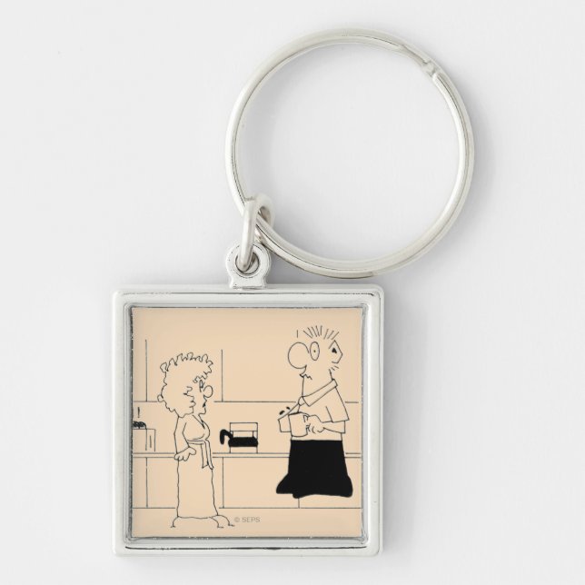 Too Much Coffee Key Ring (Front)