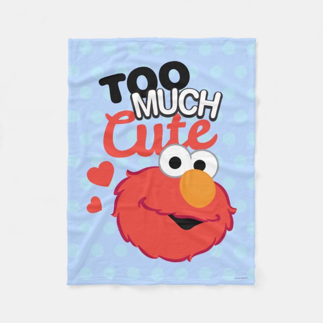 Too Much Cute Elmo Fleece Blanket (Front)