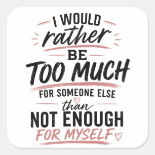 Too Much Pink Heart Women’s Empowerment Sticker