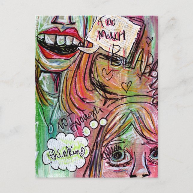 Too Much post card (Front)