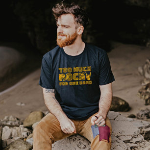 Too Much Rock for One Hand - Retro Rock Tee