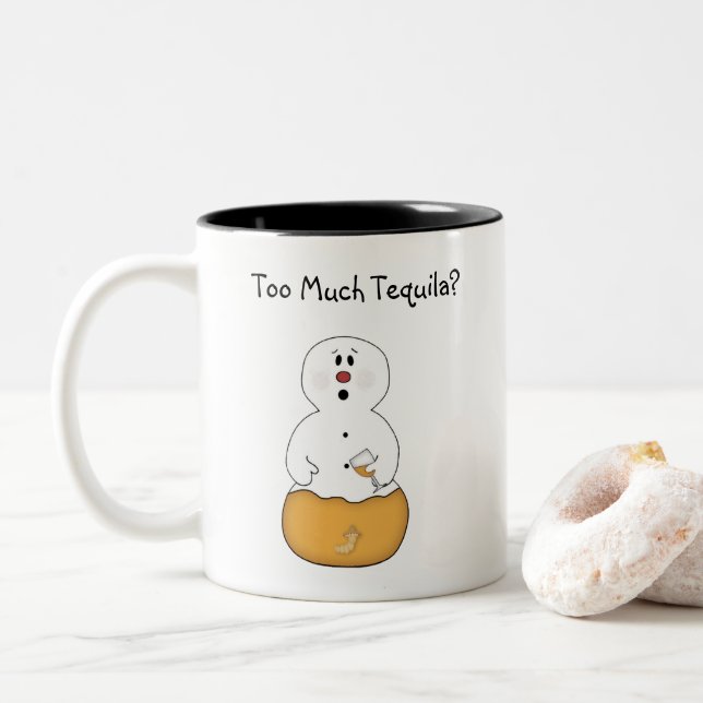 Too Much Tequila Snowman Mug (With Donut)