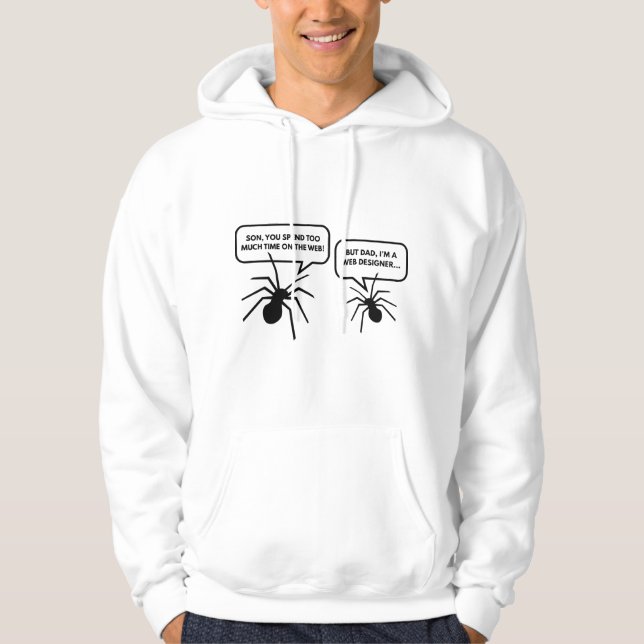 Too Much Time On The Web Hoodie (Front)