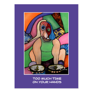 Too Much Time On Your Hands On Purple  Time Pieces Postcard