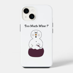 Too Much Wine Snowman iPhone 14 Case