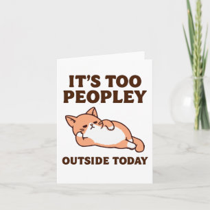Too Peopley Cat Invitation