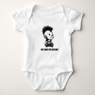 'TOO PUNK FOR BEDTIME'  BABY BODYSUIT