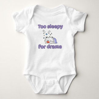 Too Sleepy For Drama Funny Kawaii Bear Baby Bodysuit