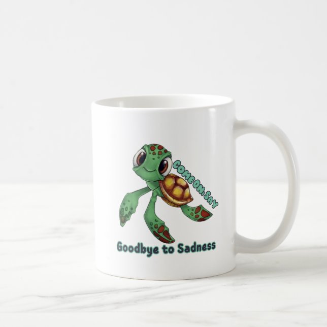 Too Slow for Sadness – Cute Turtle Mug (Right)