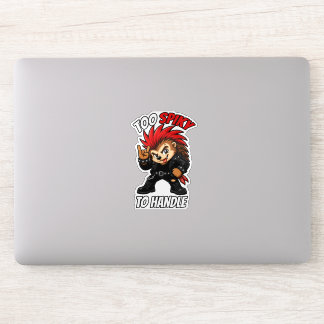 Too Spiky To Handle Punk Hedgehog Sticker