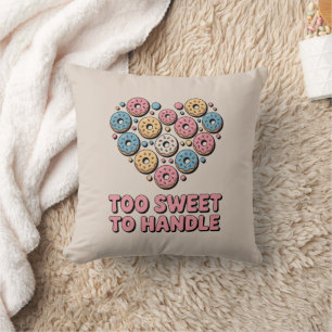 Too Sweet to Handle Doughnut Kids Cushion
