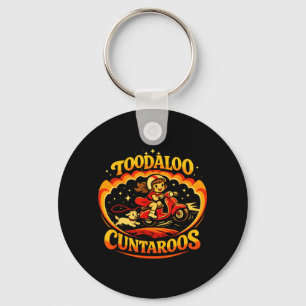 Toodaloo Cuntaroos Funny Retro Girl Dog Scooter Key Ring