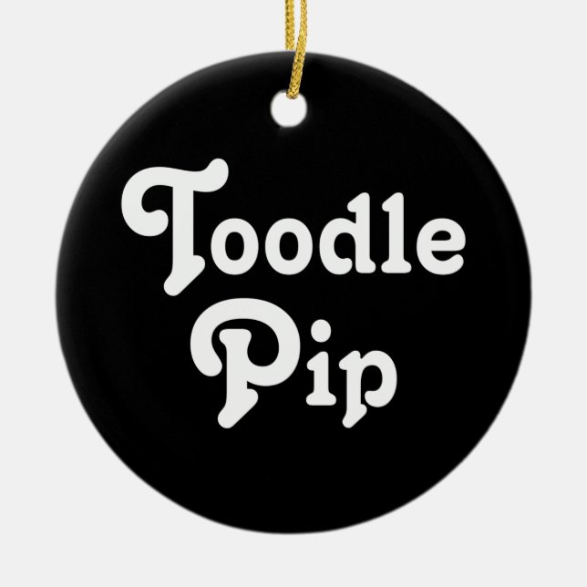 Toodle Pip Ceramic Ornament (Front)
