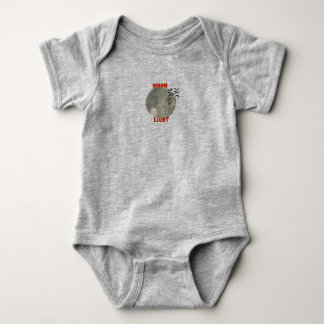toodler grey romper with moon light design baby bodysuit