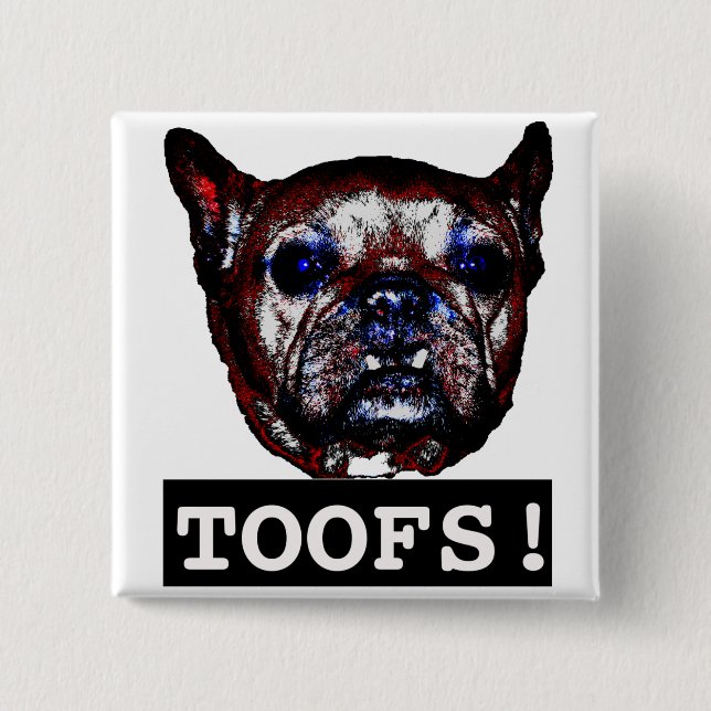 Toofs 15 Cm Square Badge (Front)