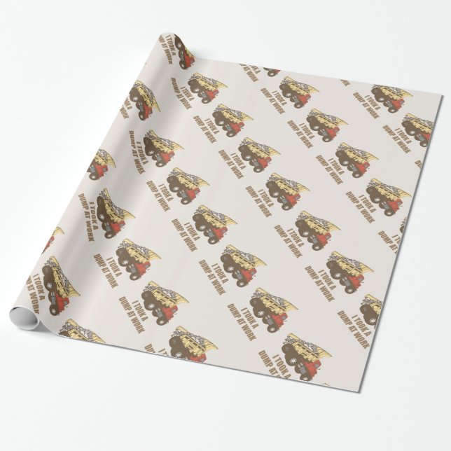 Took a Dump at Work Wrapping Paper (Unrolled)