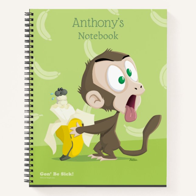 Tooky Monkey with Banana Notebook (Front)