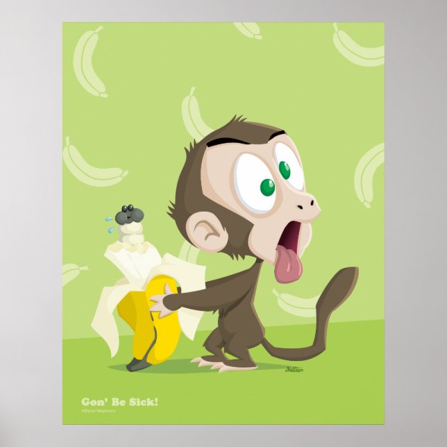 Tooky Monkey with Banana Poster (Front)