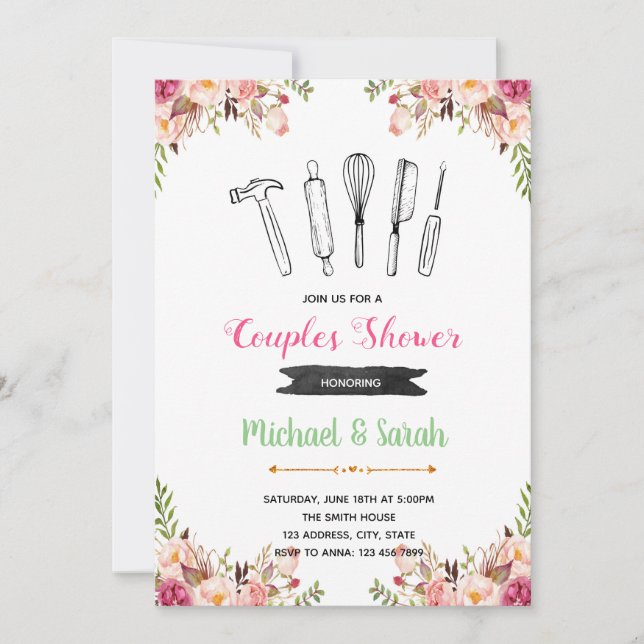 tool and gadget shower party invitation (Front)