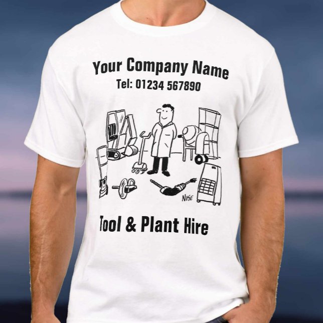Tool and Plant Hire Cartoon T-Shirt (Creator Uploaded)