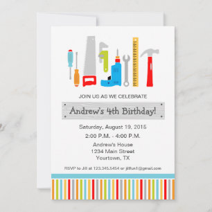Tool Birthday Party Invitation