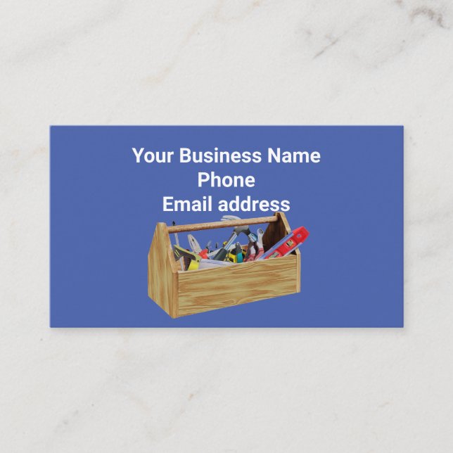 Tool Box With Tools Business Card (Front)