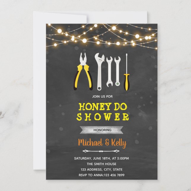 Tool honey do shower invitation (Front)