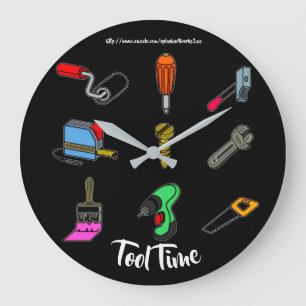 "Tool Time" Large Clock